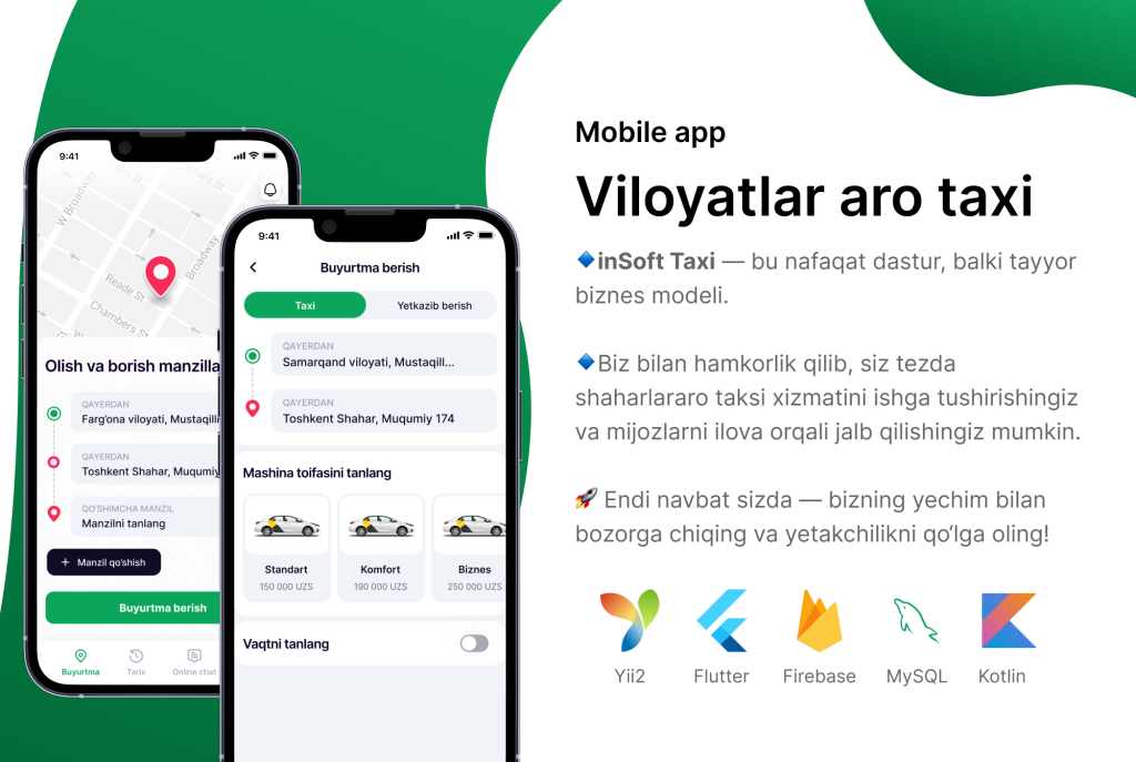 inTerCity Taxi – Shaharlararo tashishni raqamlashtiruvchi innovatsion yechim